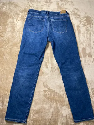 American Eagle Outfitters Women's Skinny Jeans in Dark Blue Denim thumbnail 5
