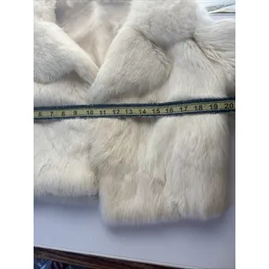 Vintage Cream Genuine Rabbit Fur Jacket Size Small thumbnail 10