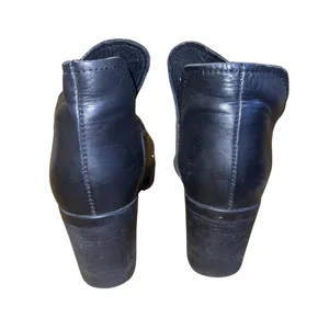 Steve Madden Petra Open Side Bootie Leather Boots SZ 8 Block Heel BOHO Chic thumbnail 3