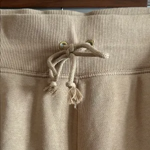 Nike Beige/Tan High Waisted Wide Leg Jogger Pants with White Swoosh thumbnail 5