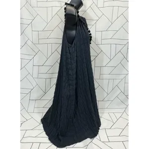 Vineyard Vines Smocked Ruffle Textured‎ Sleeveless Dress Black Womens Size Small thumbnail 2