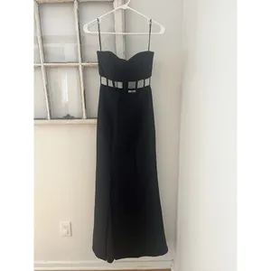 Cinq à Sept $695 Silk‎ Designer Annalie Gown Leg Slit Cut Out Size 0 thumbnail 3