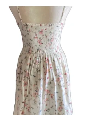 beautiful cream floral sundress thumbnail 8