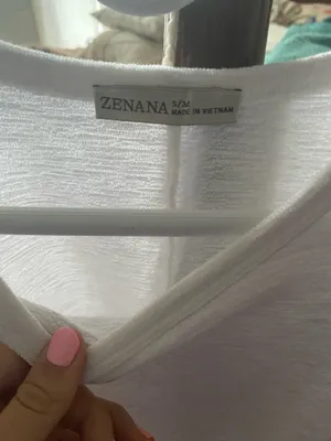Zenana White crop top thumbnail 3