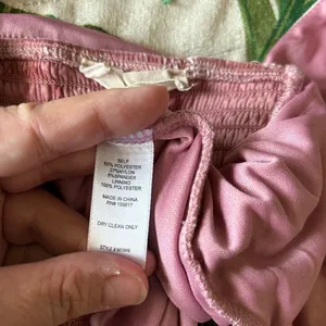 Altar'd State Velvet Burnout Smocked Crop Top Size Small Pink thumbnail 3
