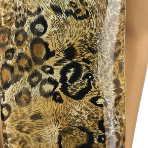 Source Unknown Satin Semi Sheer Leopard Animal Print Scarf 60 x 14 inches thumbnail 6