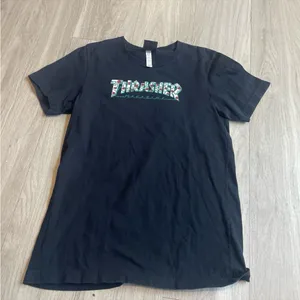 Thrasher Black Tee with Green Graphic thumbnail 1