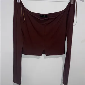 Naked Wardrobe Chocolate Ribbed Top thumbnail 5