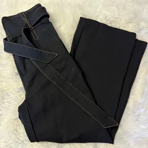 Maeve by Anthropologie Black Tie Waist Pants Size 4 Contrast Stitching thumbnail 3