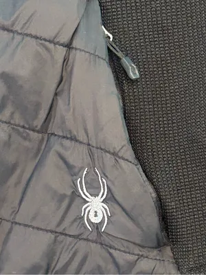 black Spyder Nova Hybrid Sweater Fleece full zip Jacket Gorpcore techwear M thumbnail 7