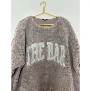 The Bar Gigi Sweatshirt Cinder/Grey Size XL Sherpa Teddy Loungewear Oversized thumbnail 10