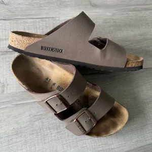 Birkenstock Arizona Sandals Brown Leather Buckle Comfort Size 40 thumbnail 8