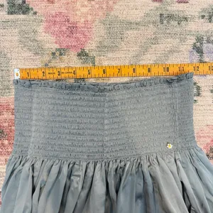 Natural‎ Life Womens Blue Satin Mini Skort Small Smocked Ruffle Boho thumbnail 5