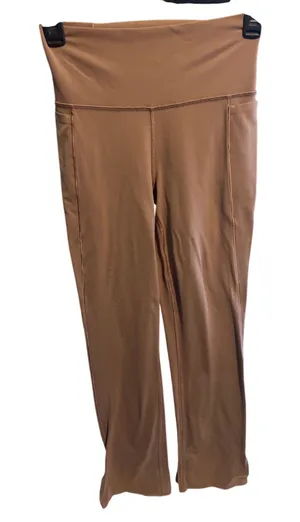 Athleta Transcend Stash Crop Straight Leg Brown Leggings. Size Small thumbnail 1