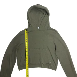Aritzia TNA Olive Green Women's Knit Waffle Hoodie Size Large thumbnail 4