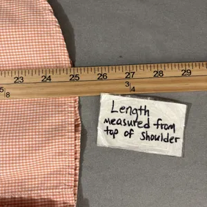 Old Navy Button Up Shirt Size XL Orange Gingham Cotton Preppy Business Casual thumbnail 10