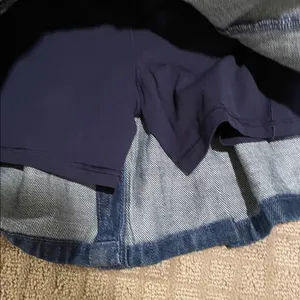 Aerie denim pleated skort thumbnail 4
