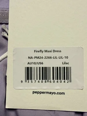 Peppermayo Firefly Maxi Dress Womens 6 Lilac Purple Ruffles Slit Fairy Party NWT thumbnail 17