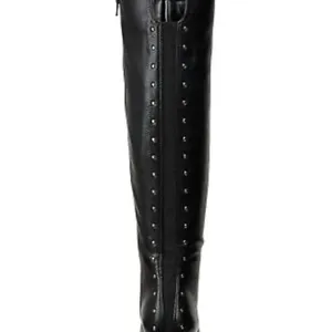 Bar III VAYLA BLACK PLEATHER VEGAN FAUX LEATHER RIDING BOOTS 6 thumbnail 7