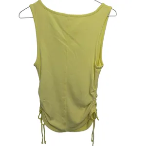 Anthropologie Pilcro Ruched halter‎ tank top Size small Yellow Ribbed NWT thumbnail 4