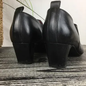 Donald Pliner Black Block Heel Zip Up Ankle Loafer Bootie 7 thumbnail 4