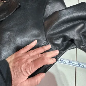 Wilsons Leather Trench Coat Womens XL Black Belted Thinsulate Zip Out Liner Y2K thumbnail 7