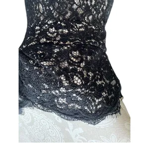 White House Black Market Black Lace Dress Strapless Cocktail Formal Sz 4 Small thumbnail 6