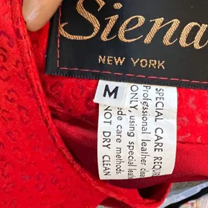 Vintage Siena New York Red Leather Top thumbnail 7