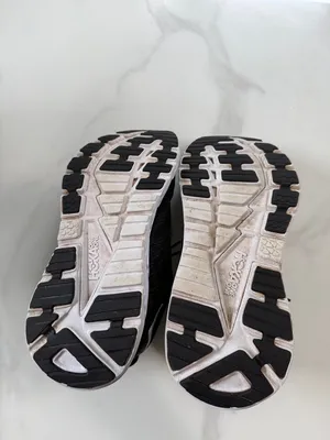 Hoka Black and White Cushioned Running Shoes thumbnail 7