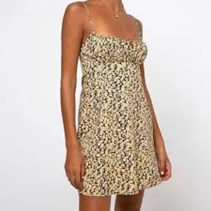 MOTEL Mala Mini Babydoll Slip Dress Ditsy Floral Milkmaid Size Small S Yellow thumbnail 2