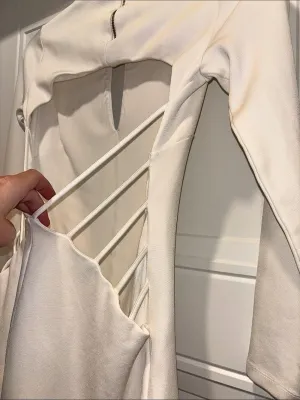 bebe Cream Cutout Mini Dress Size Small thumbnail 3