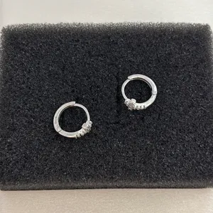 13mm Cross Hoop Earrings for Men Women Streetwear Punk Hip Hop Unisex Earrings thumbnail 5