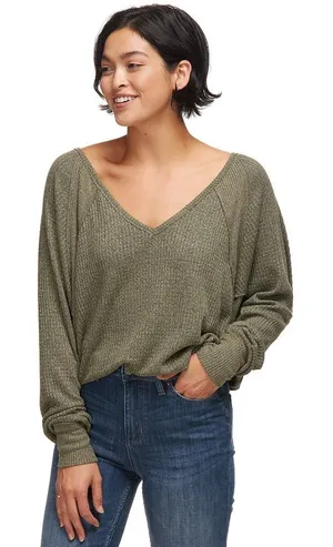 Free People Women’s Thermal Long Sleeve Top Size Small thumbnail 1