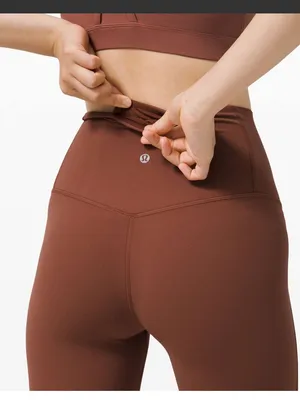 Lululemon Unlimit high‎ rise crop 23” keyhole in ancient copper 4 thumbnail 10