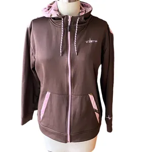 HABIT Pink Realtree Camo Hunting Jacket Hood & Pockets Coat ~ Women's Size LARGE thumbnail 2