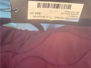 NWT Wantable Quilted Tote Bag in Burgundy thumbnail 4