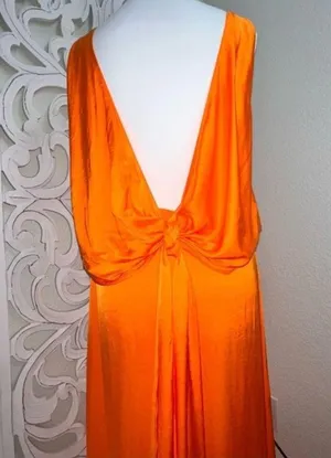 Zara Flowing Dress - Limited Edition Orange Size Small‎ thumbnail 14