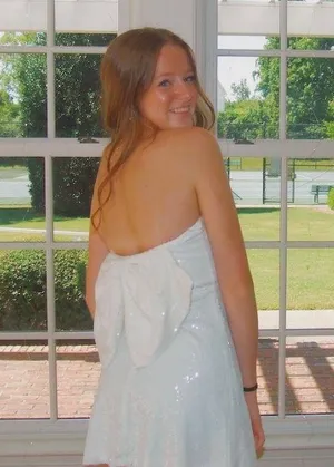 Altar'd State White Strapless Mini Dress Bow Sequin thumbnail 1