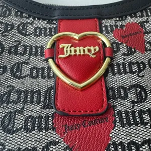 VTG Vibe Juicy Couture Heart Monogram Shoulder Bag Goth Y2K 90s Grunge McBling thumbnail 5
