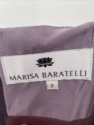Marisa Baratelli Thai Silk Beaded Gown Spagetti Straps/Strapless Plum Mauve 2 thumbnail 7