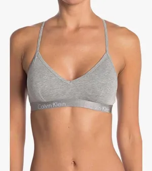 Calvin Klein Gray Racerback Bra thumbnail 1