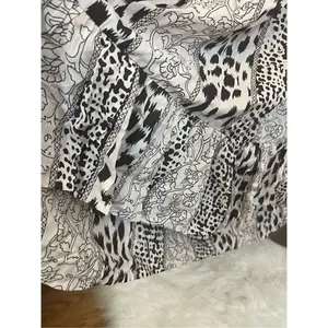 Brass Monkey Boutique Mixed Animal Print Tiered Ruffle Maxi Dress S thumbnail 5