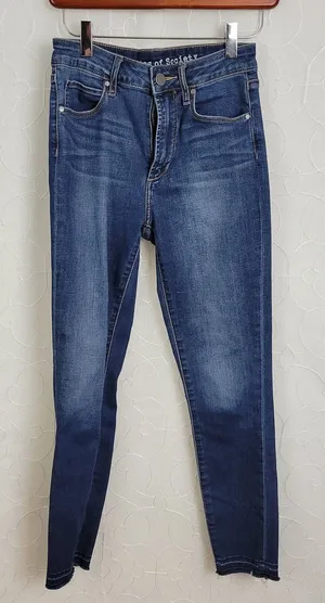 Articles of Society Womens Jeans Size 25 Blue Cropped Mid Rise Skinny Fit Button thumbnail 1