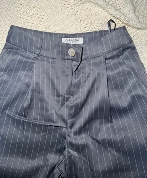 Pinstripe Wide Leg Trousers thumbnail 2