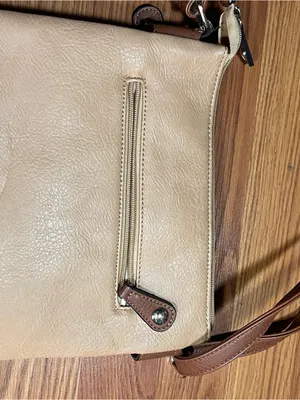 Marc Jacobs Beige Crossbody Bag with Brown Strap and Stud Accents thumbnail 4