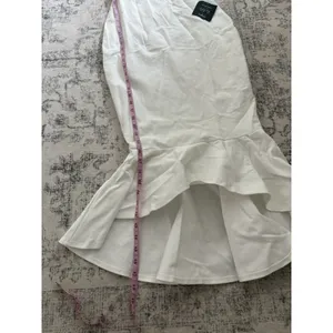 Lulus How Much I Care Ivory Off-the-Shoulder Midi Dress Size XS NWT Bridal Beach thumbnail 7