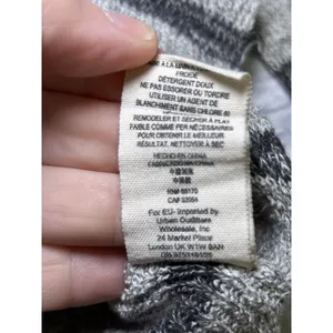 Free People Striped Knit Pullover Sweater Sz XS Gray Loose Boho Oversized thumbnail 7
