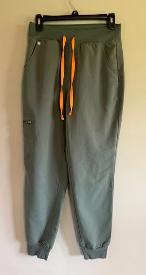 FIGS Technical Collection Zamora Jogger Scrub Pants Olive Green Women Small S/P thumbnail 1