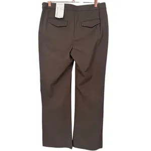 NWT Coldwater Creek Womens Modern Fit Brown Cotton Stretch Wide Leg Pants Size 8 thumbnail 2