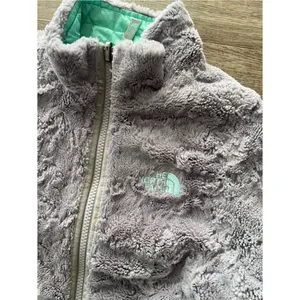 The North Face Fleece Sherpa Puffer Jacket Gray Aqua Women’s XS Reversible Osito thumbnail 5